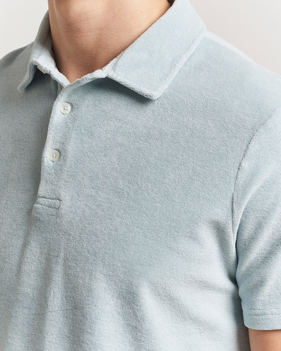 Men | Polo Shirts | Altea | Terry Cotton Polo Teal