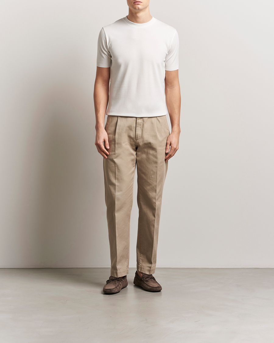 Men | T-Shirts | Altea | Jersey Piquet T-Shirt Off White