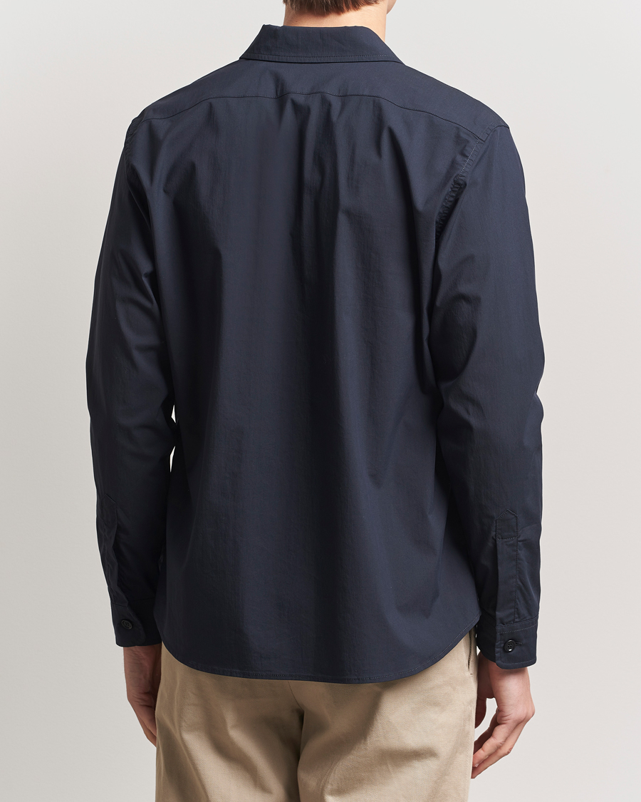 Men | Shirts | Aspesi | Technical Cotton Utility Shirt Navy