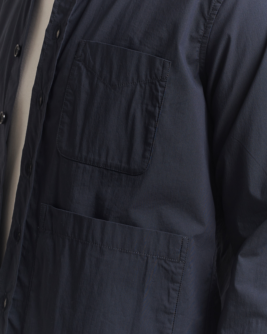 Men | Shirts | Aspesi | Technical Cotton Utility Shirt Navy