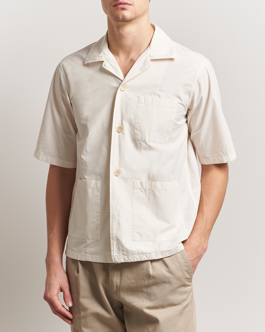 Men | Shirts | Aspesi | Short Sleeve Utility Shirt Light Beige