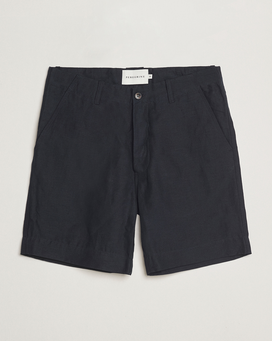 Men | Shorts | Peregrine | Grange Linen Shorts Navy