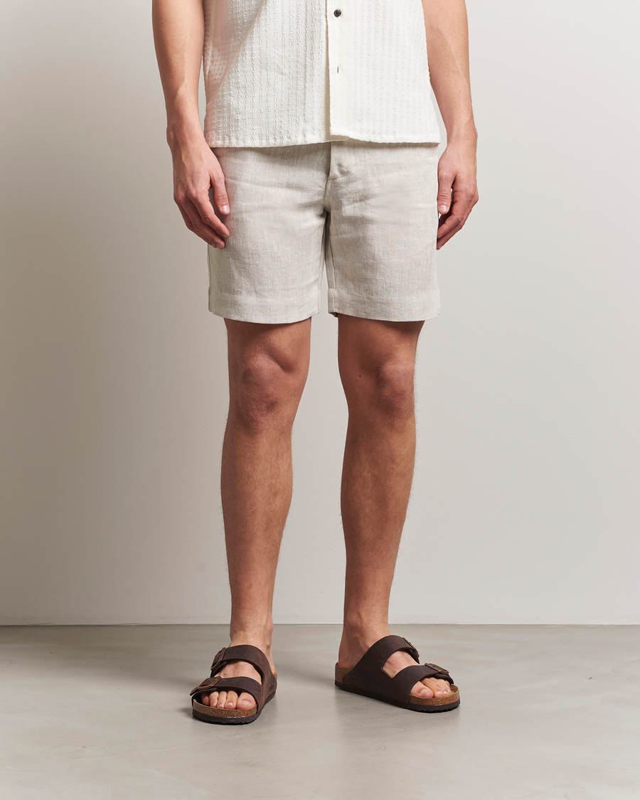 Men | Shorts | Peregrine | Grange Linen Shorts Natural
