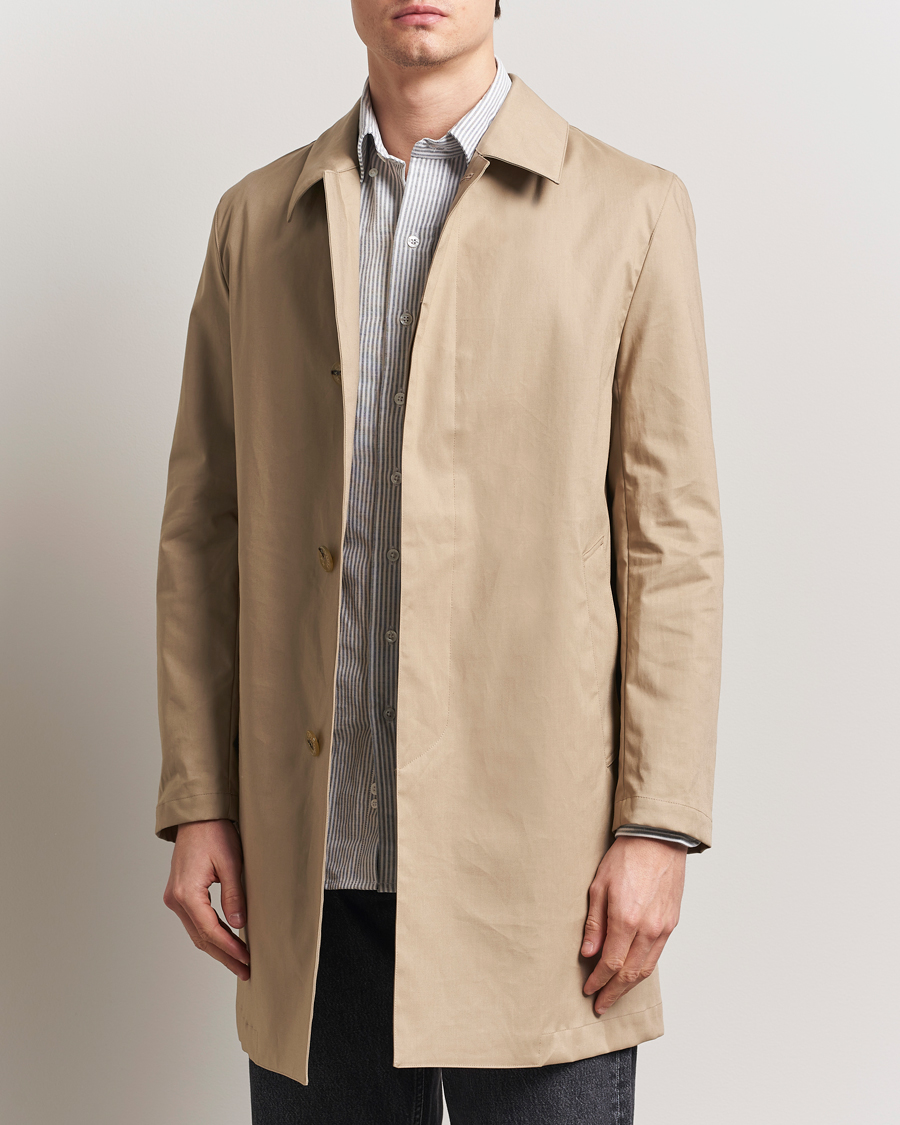 Men | Coats & Jackets | Mackintosh | Donoon Car Coat Fawn