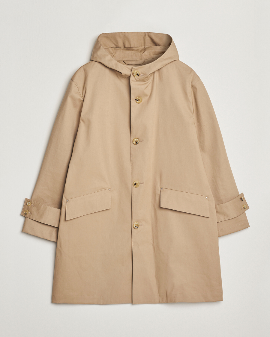 Men | Coats & Jackets | Mackintosh | Humbie GTS Hooded Car Coat Fawn