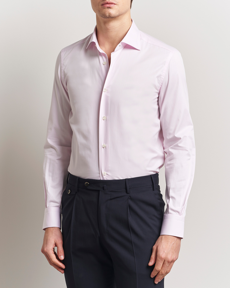 Men | Shirts | Mazzarelli | Soft Cotton Cut Away Shirt Rosa