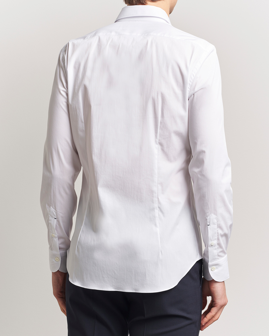 Men | Shirts | Mazzarelli | Soft Cotton Cut Away Shirt White