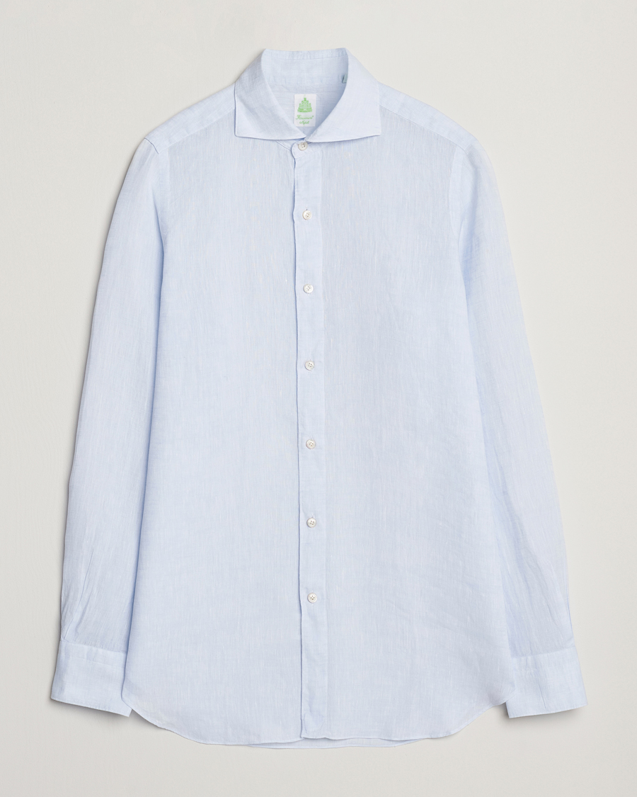Men | Shirts | Finamore Napoli | Gaeta Linen Shirt Light Blue