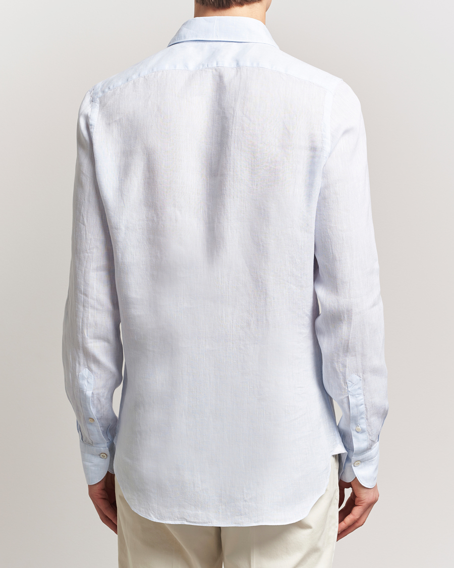 Men | Shirts | Finamore Napoli | Gaeta Linen Shirt Light Blue