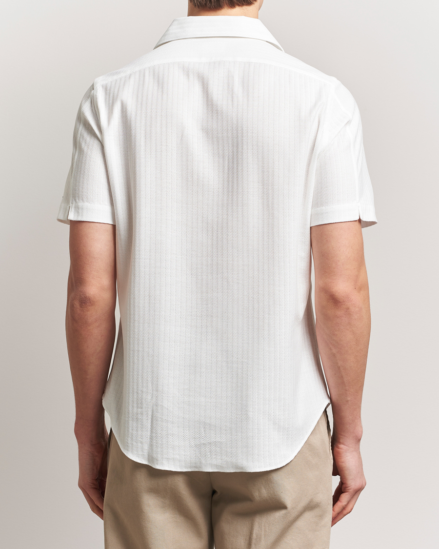 Men | Shirts | Finamore Napoli | Vico Jersey Short Sleeve Polo White