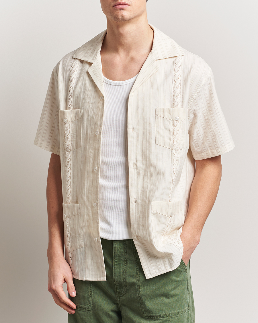 Men | Shirts | Drôle de Monsieur | Cuban Shirt Ecru
