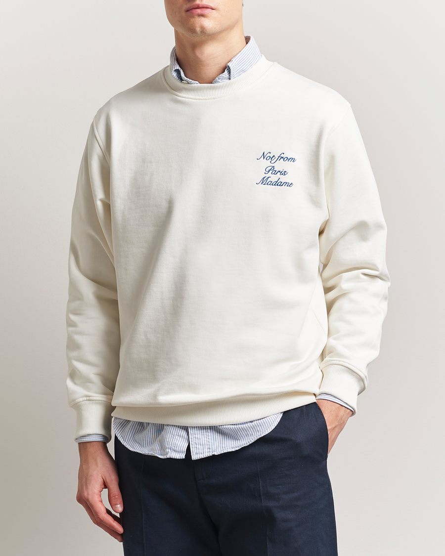 Men | Sweaters & Knitwear | Drôle de Monsieur | Slogan Sweatshirt Off White