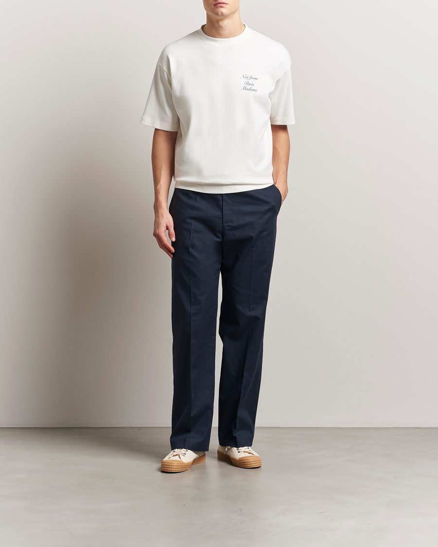 Men | T-Shirts | Drôle de Monsieur | Slogan Cursive T-Shirt Off White