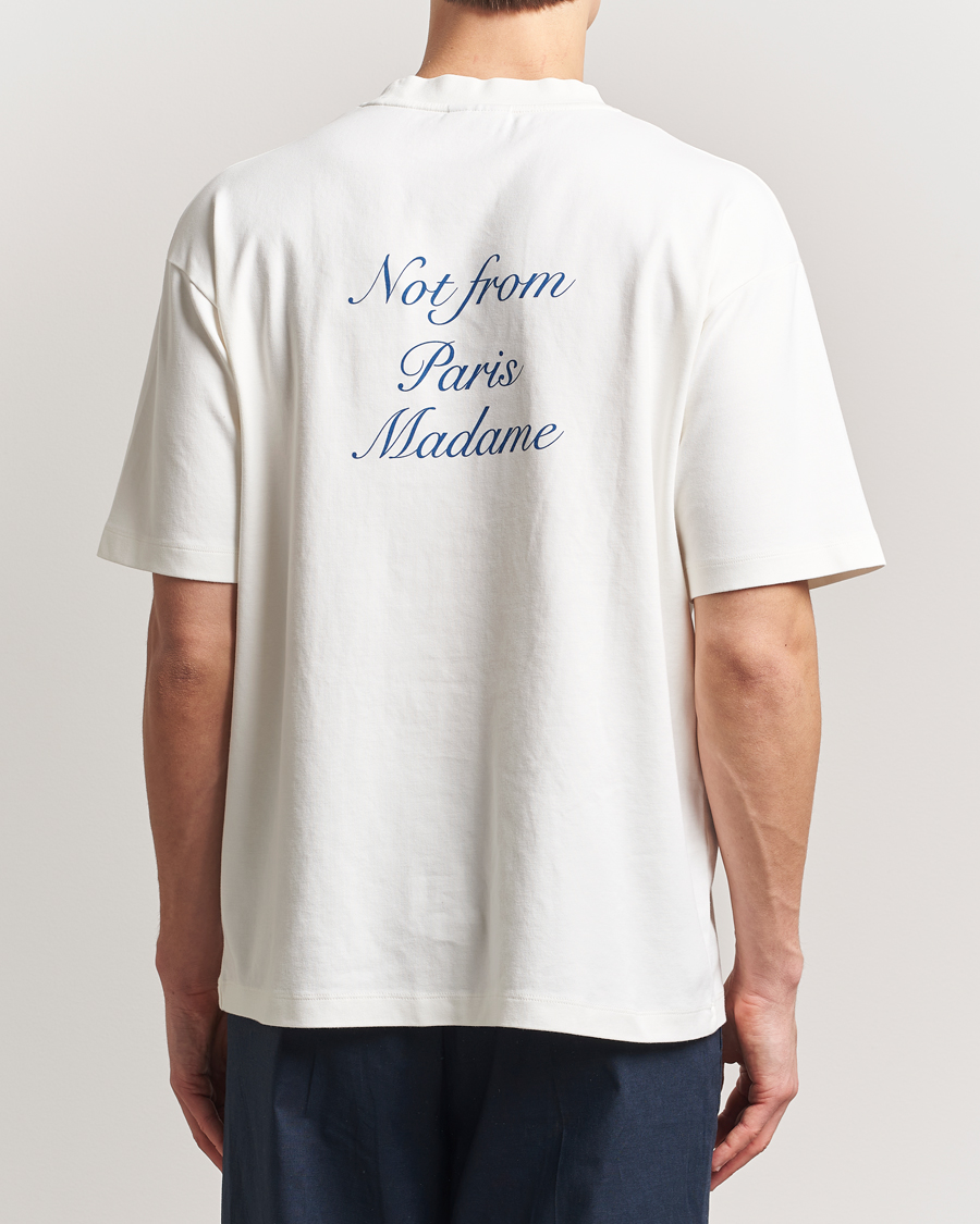 Men | T-Shirts | Drôle de Monsieur | Slogan Cursive T-Shirt Off White