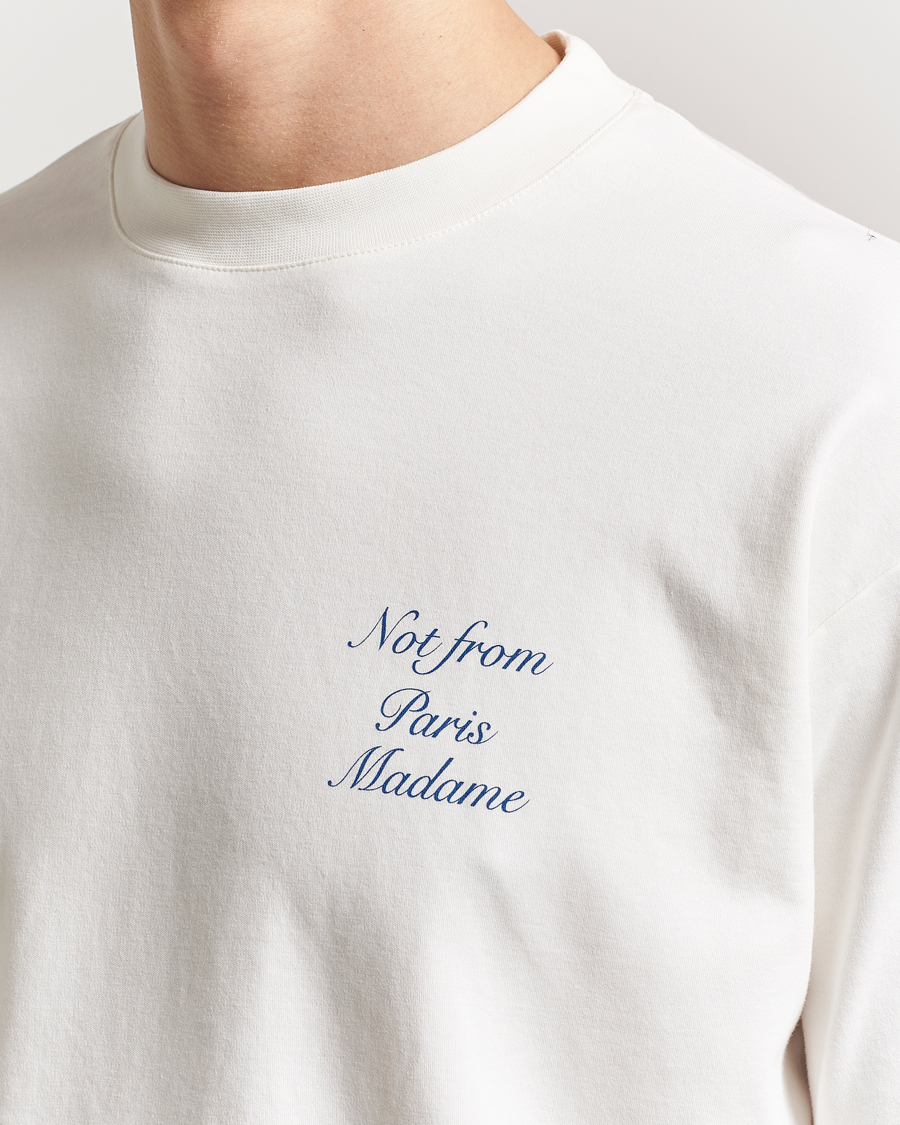 Men | T-Shirts | Drôle de Monsieur | Slogan Cursive T-Shirt Off White
