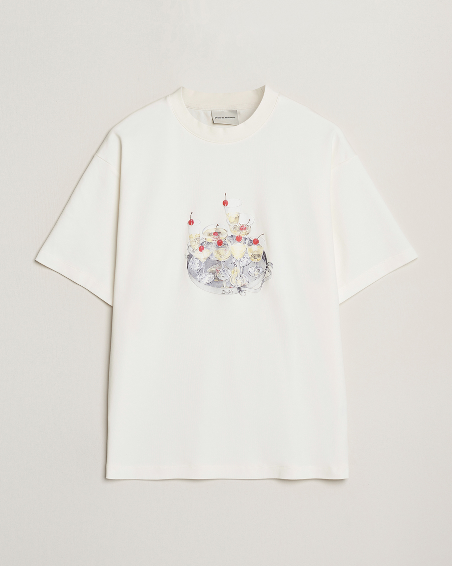 Men | T-Shirts | Drôle de Monsieur | Cocktails T-Shirt Off White