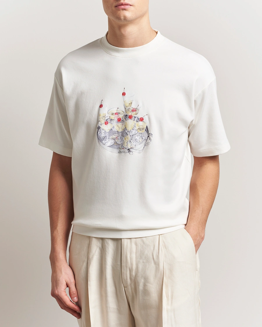 Men | T-Shirts | Drôle de Monsieur | Cocktails T-Shirt Off White