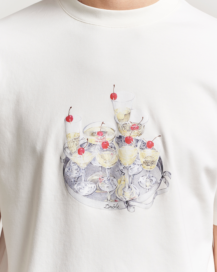 Men | T-Shirts | Drôle de Monsieur | Cocktails T-Shirt Off White