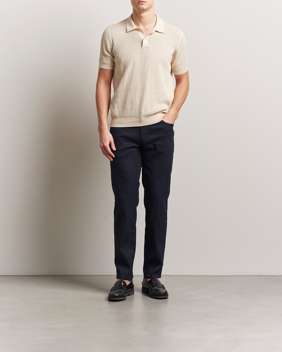 Men | Trousers | Brax | Cadiz Linen-Flex 5-Pocket Pants Navy