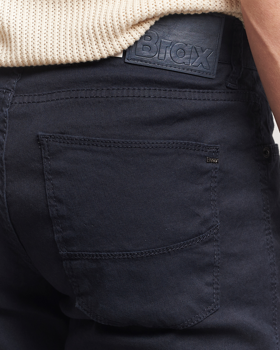Men | Trousers | Brax | Cadiz Linen-Flex 5-Pocket Pants Navy