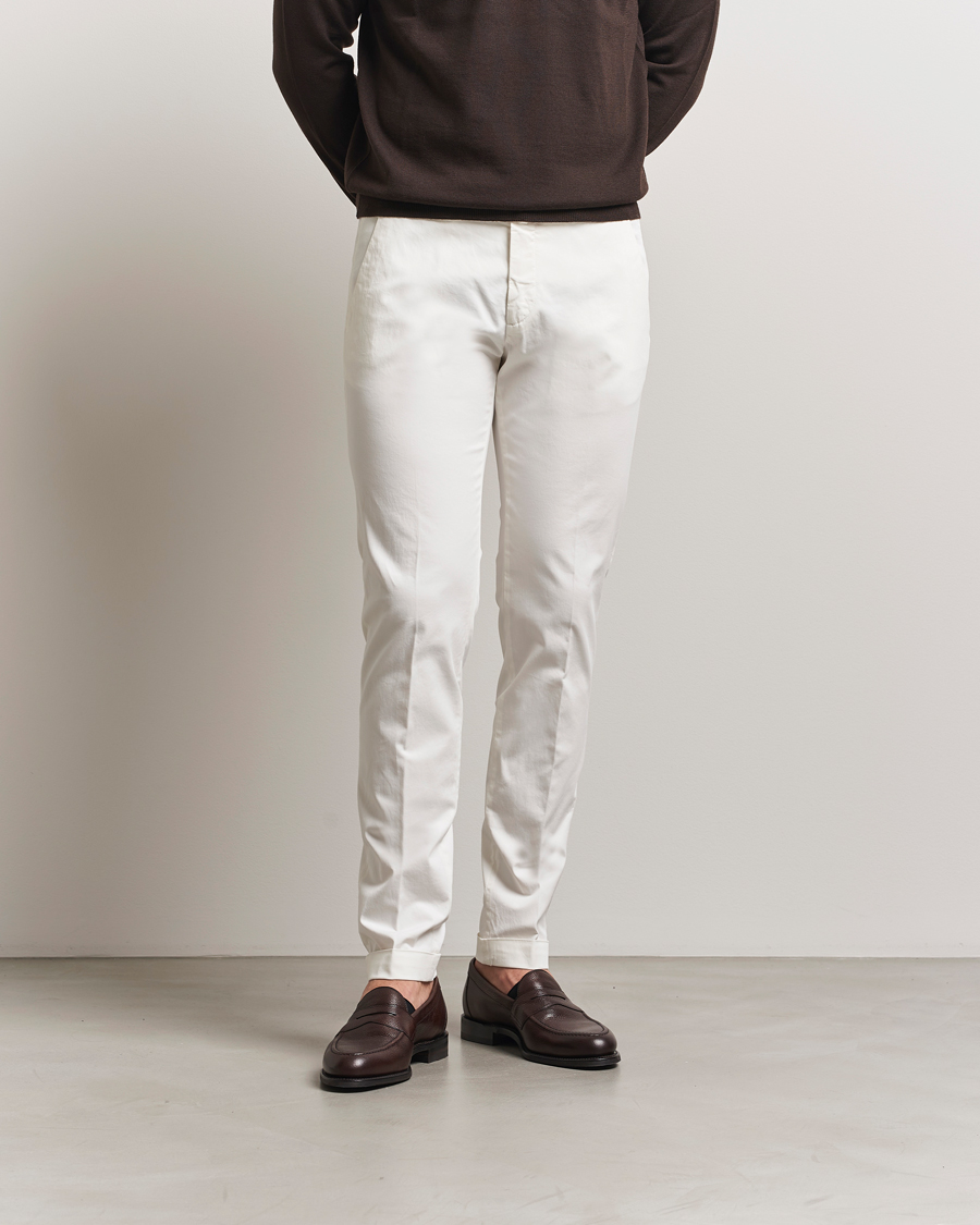 Men | Trousers | Briglia 1949 | Slim Fit Cotton Chinos White
