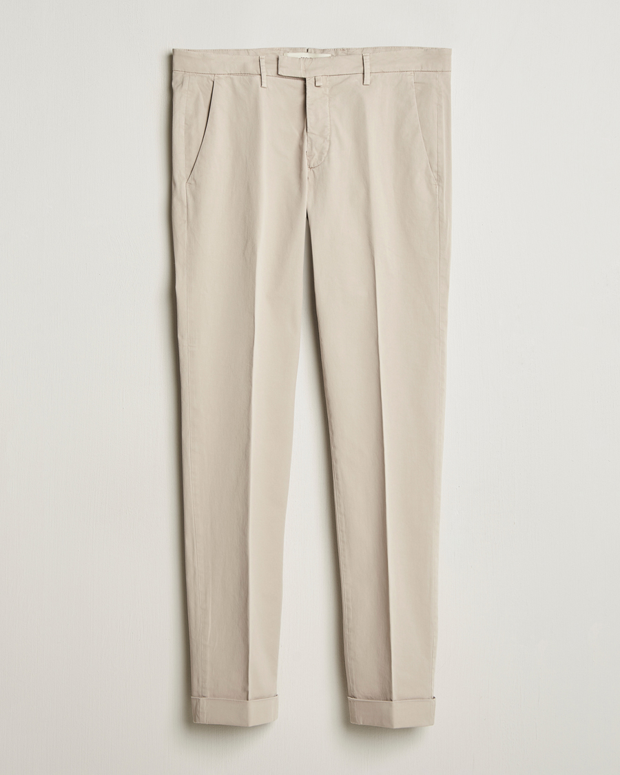 Men | Trousers | Briglia 1949 | Slim Fit Cotton Chinos Beige