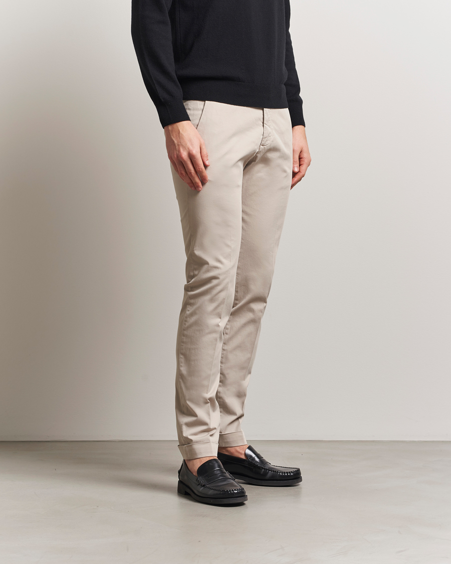 Men | Trousers | Briglia 1949 | Slim Fit Cotton Chinos Beige