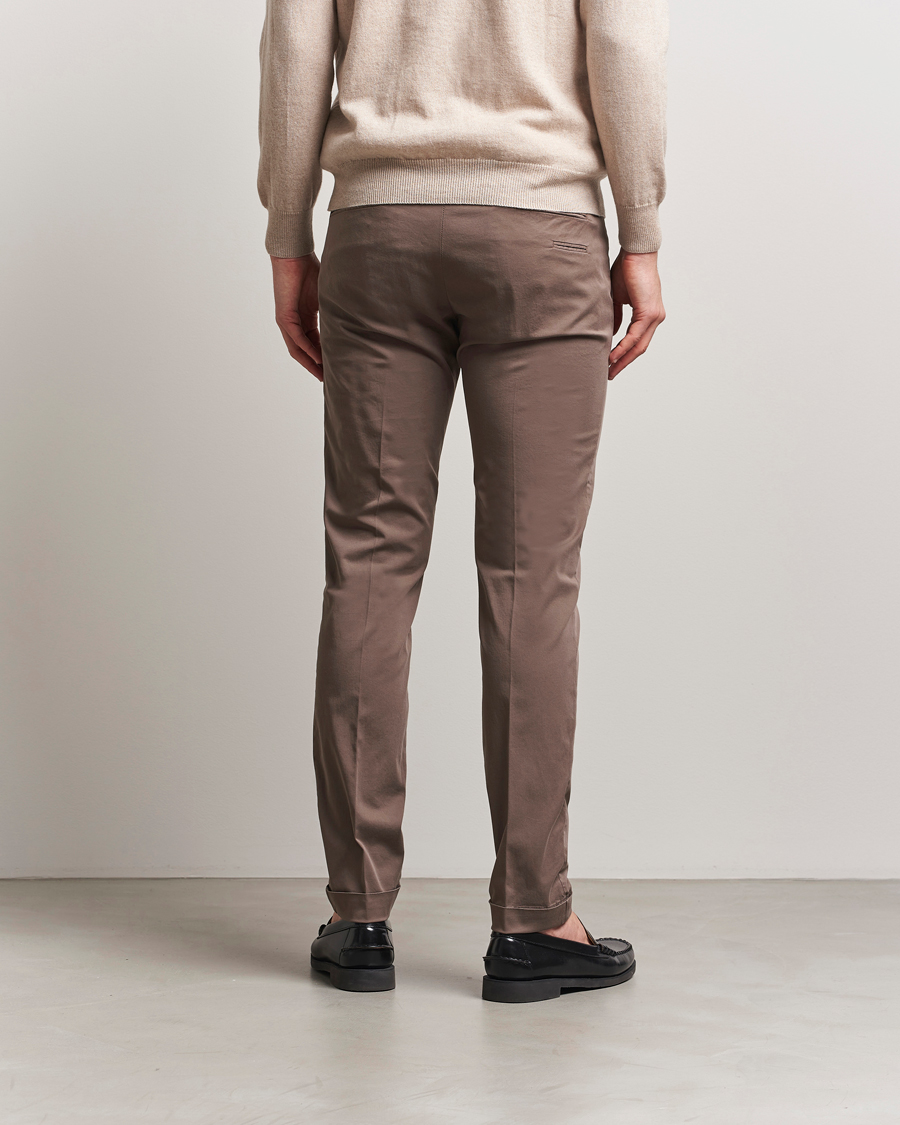 Men | Trousers | Briglia 1949 | Slim Fit Cotton Chinos Brown