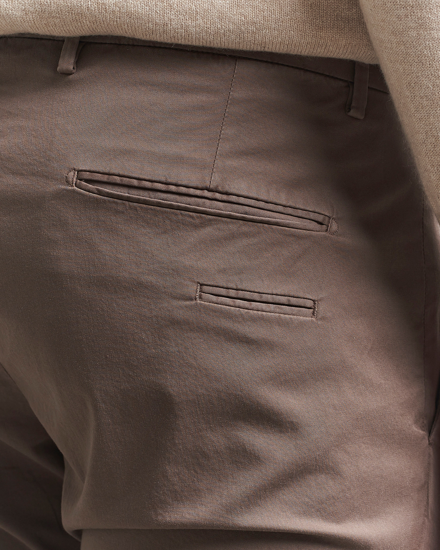 Men | Trousers | Briglia 1949 | Slim Fit Cotton Chinos Brown