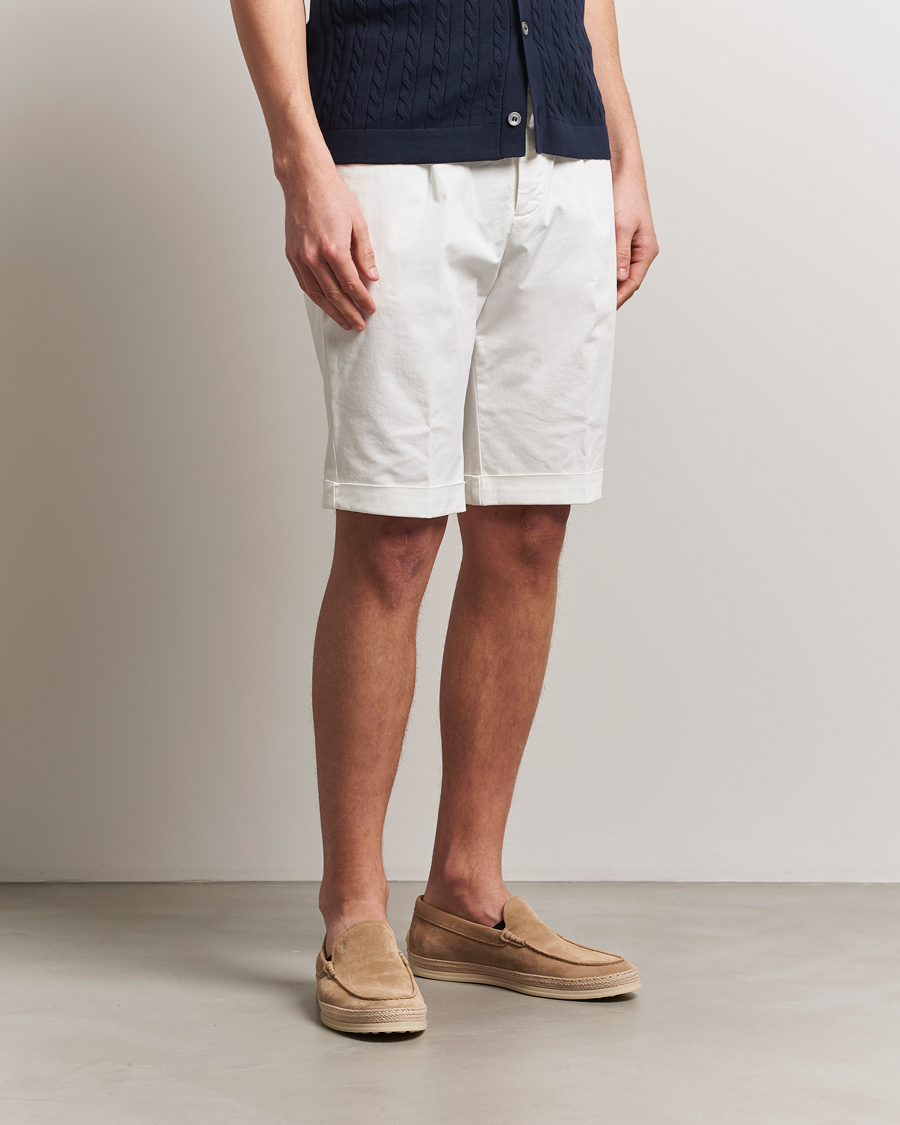 Men | Shorts | Briglia 1949 | Pleated Cotton Shorts White