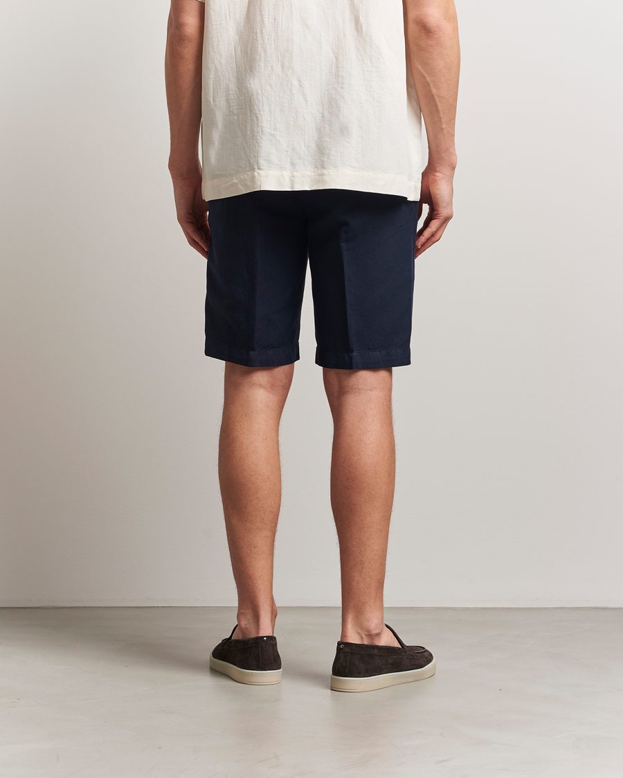 Men | Shorts | Briglia 1949 | Linen/Cotton Drawstring Shorts Navy