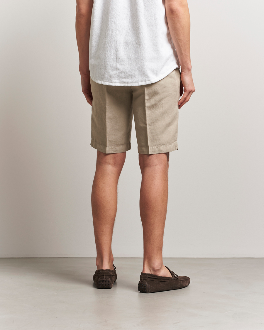 Men | Shorts | Briglia 1949 | Linen/Cotton Drawstring Shorts Beige