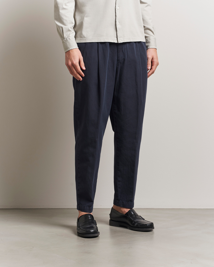 Men | Trousers | Briglia 1949 | Cotton/Linen Drawstring Pants Navy