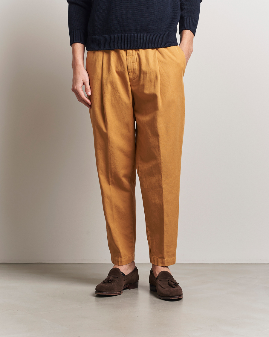Men | Trousers | Briglia 1949 | Cotton/Linen Drawstring Pants Rust
