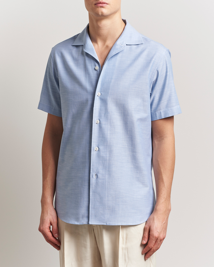 Men | Shirts | Brioni | Cotton Capri Shirt Light Blue