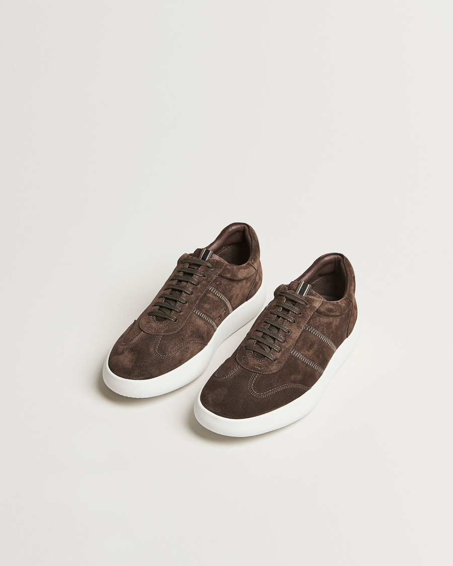 Men | Sneakers | Brioni | Cassetta Sneakers Dark Brown Suede