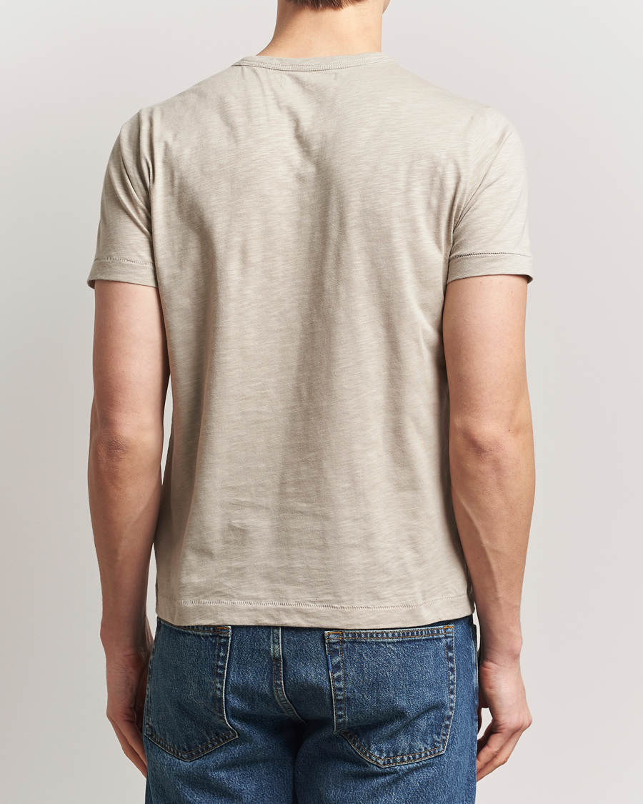 Men | T-Shirts | Merz b. Schwanen | Organic Pima Cotton Slub Crew Neck T-Shirt Greige