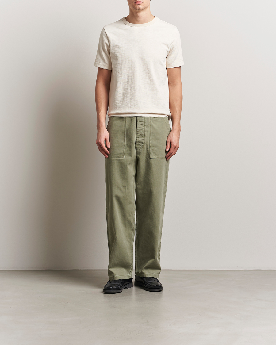 Men | T-Shirts | Merz b. Schwanen | Relaxed Fit Loopwheeled Heavy T-Shirt Nature