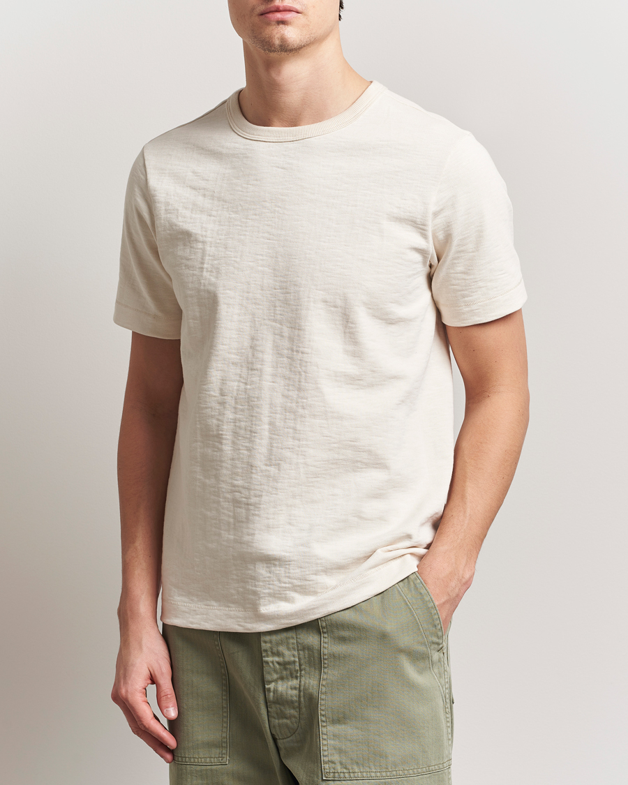 Men | T-Shirts | Merz b. Schwanen | Relaxed Fit Loopwheeled Heavy T-Shirt Nature