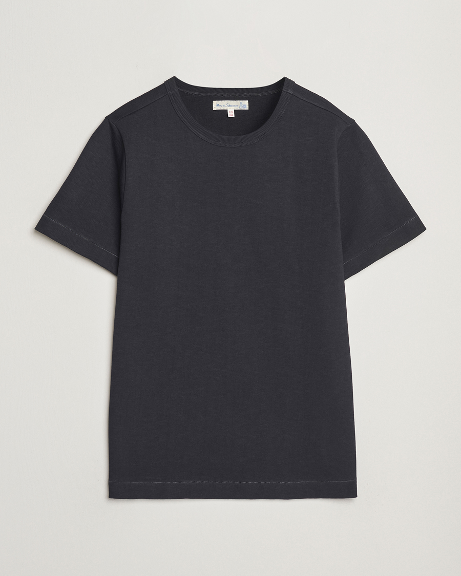 Men | T-Shirts | Merz b. Schwanen | Relaxed Loopwheeled Heavy T-Shirt Charcoal