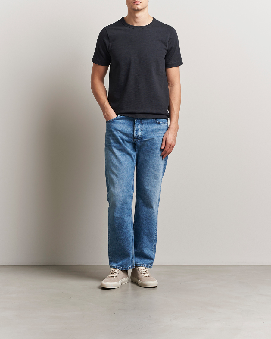 Men | T-Shirts | Merz b. Schwanen | Relaxed Loopwheeled Heavy T-Shirt Charcoal