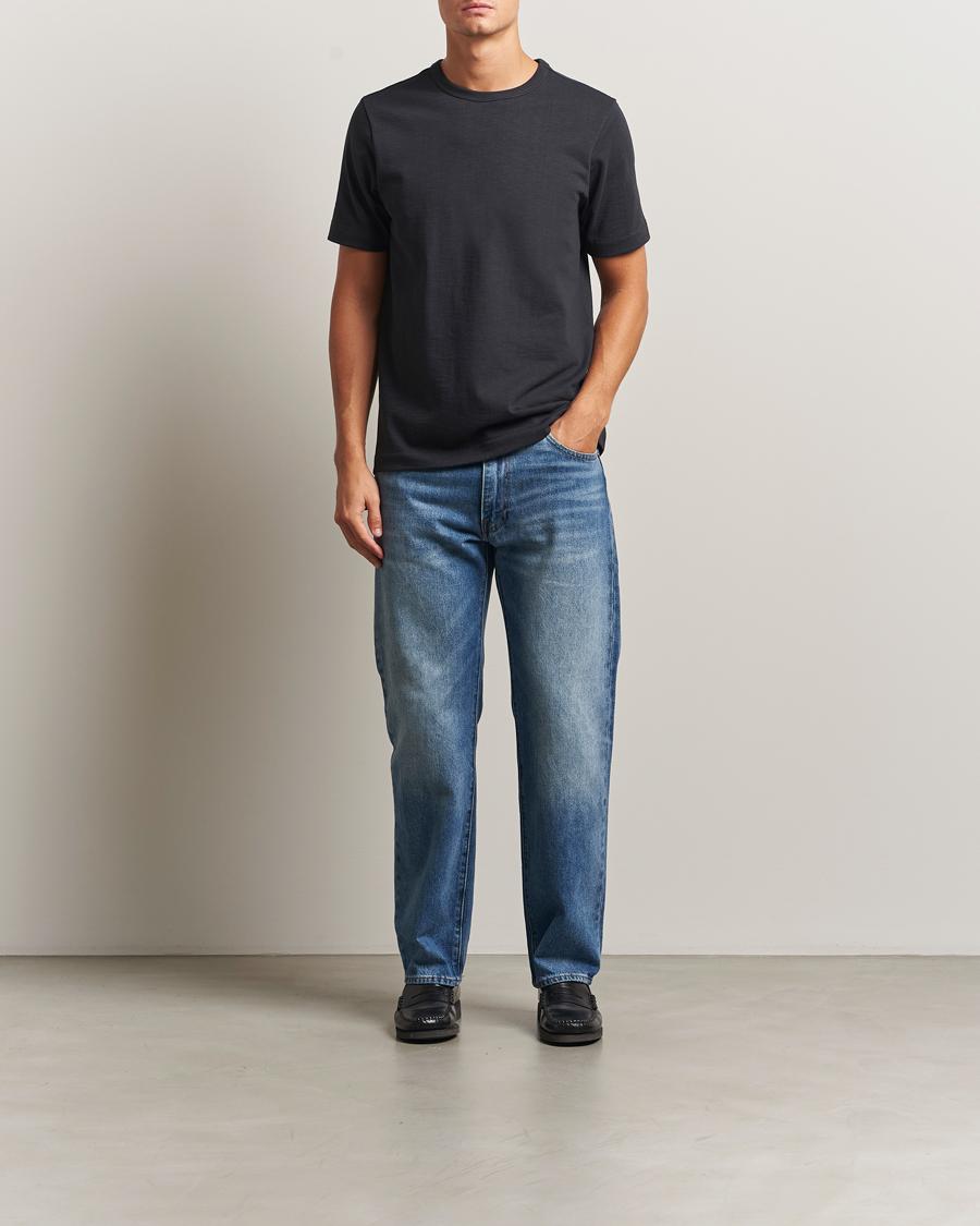 Men | T-Shirts | Merz b. Schwanen | Relaxed Fit Loopwheeled Heavy T-Shirt Charcoal