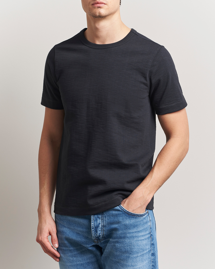 Men | T-Shirts | Merz b. Schwanen | Relaxed Loopwheeled Heavy T-Shirt Charcoal