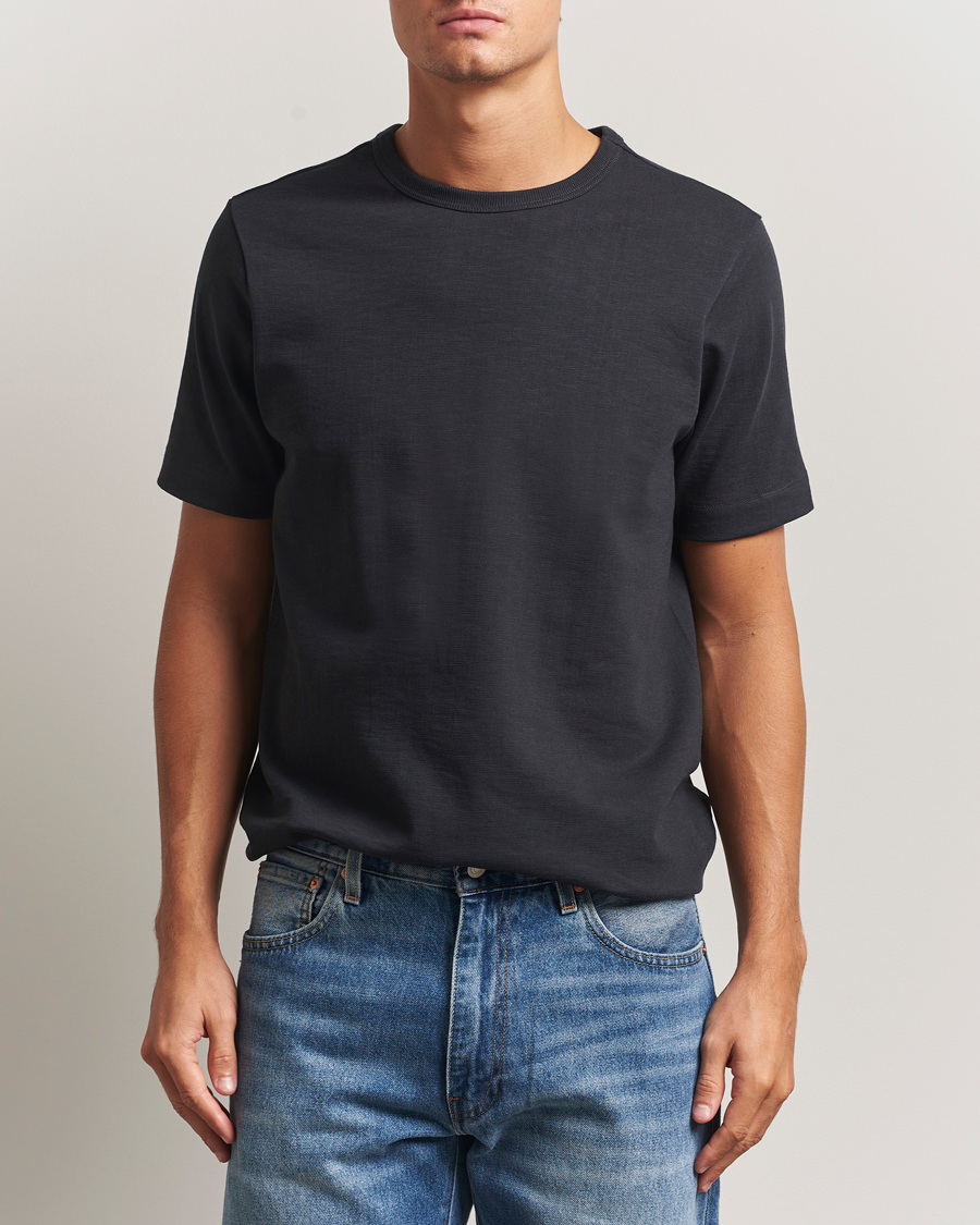 Men | T-Shirts | Merz b. Schwanen | Relaxed Fit Loopwheeled Heavy T-Shirt Charcoal