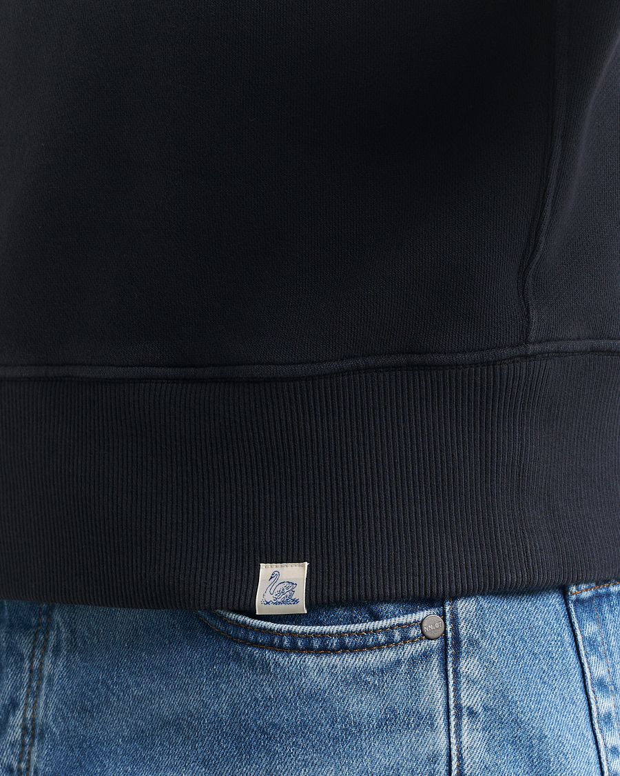 Men | Sweaters & Knitwear | Merz b. Schwanen | Relaxed Fit Vintage Fleece Half Zip Sweat Charcoal