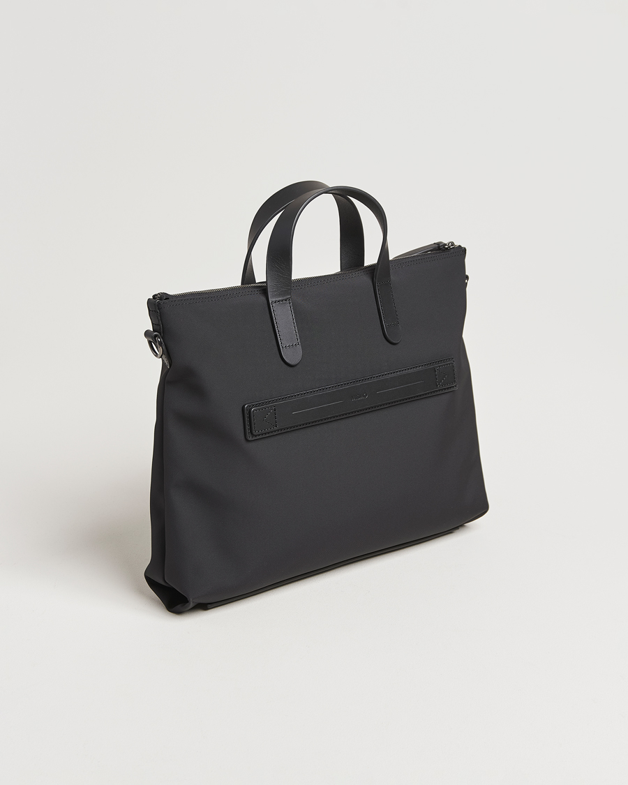 Men | Bags | Mismo | M/S Canvas Slim Brief Eclipse Black/Black