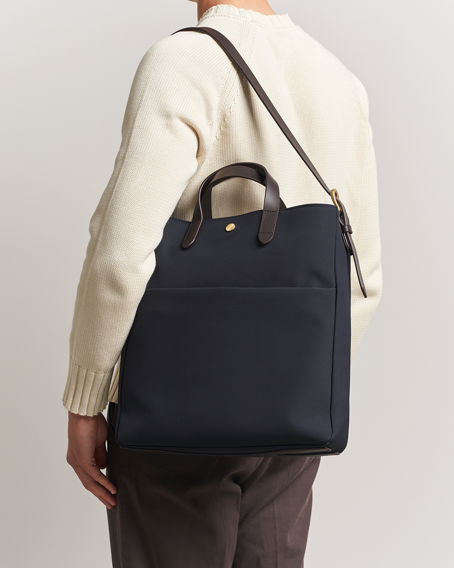 Men | Bags | Mismo | M/S Field Tote Navy/Dark Brown