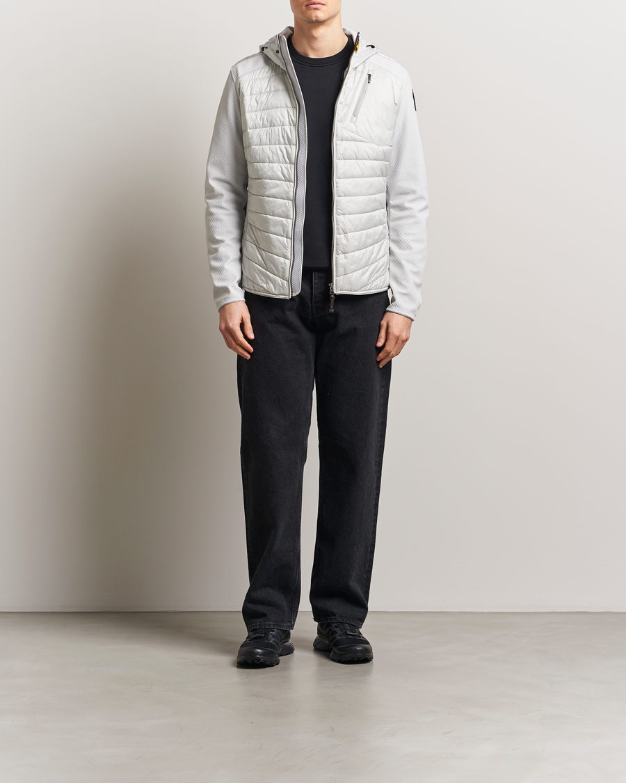 Men | Coats & Jackets | Parajumpers | Nolan Mesh Hooded Hybrid Ghiaccio