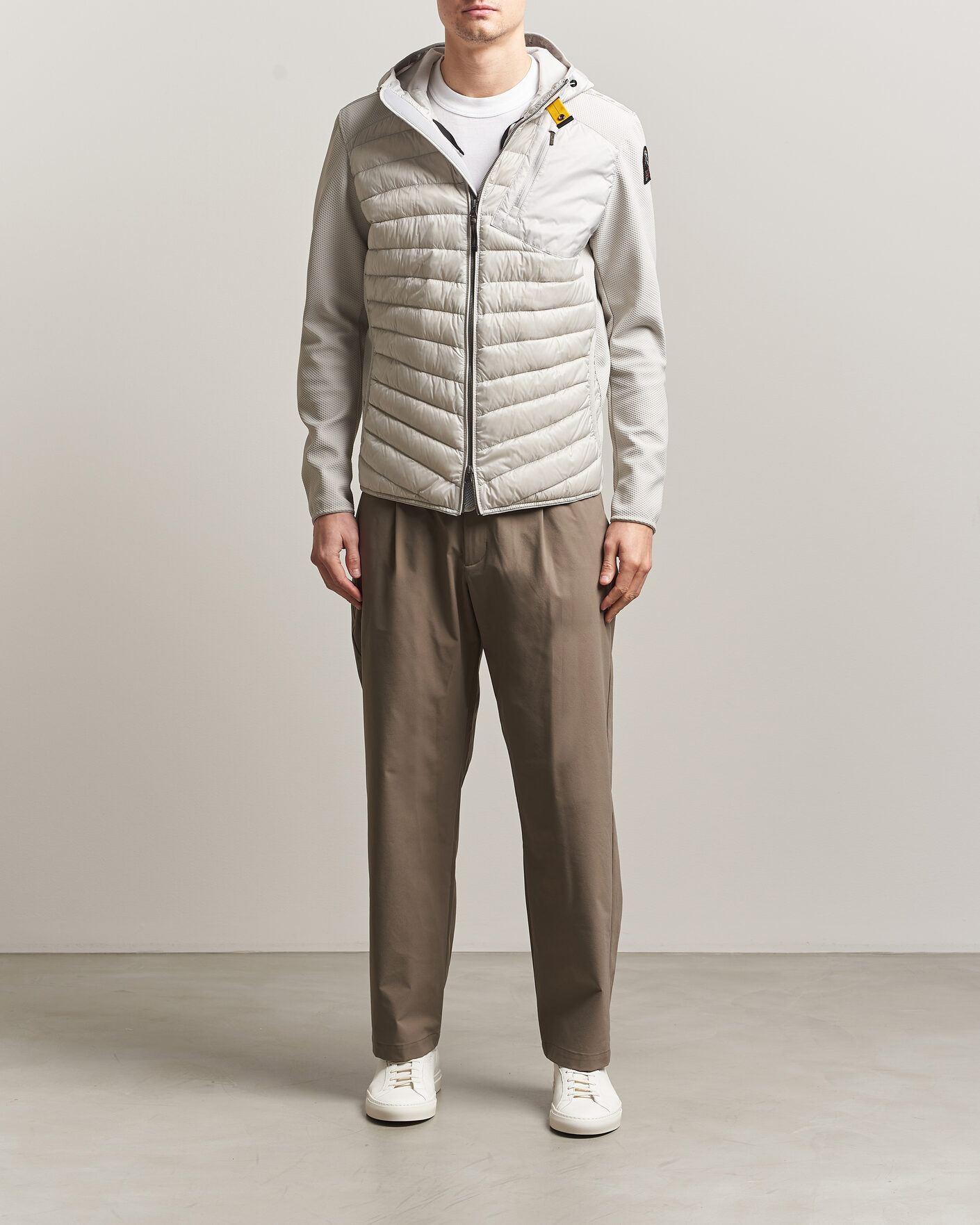 Men | Coats & Jackets | Parajumpers | Nolan Mesh Hooded Hybrid Ghiaccio