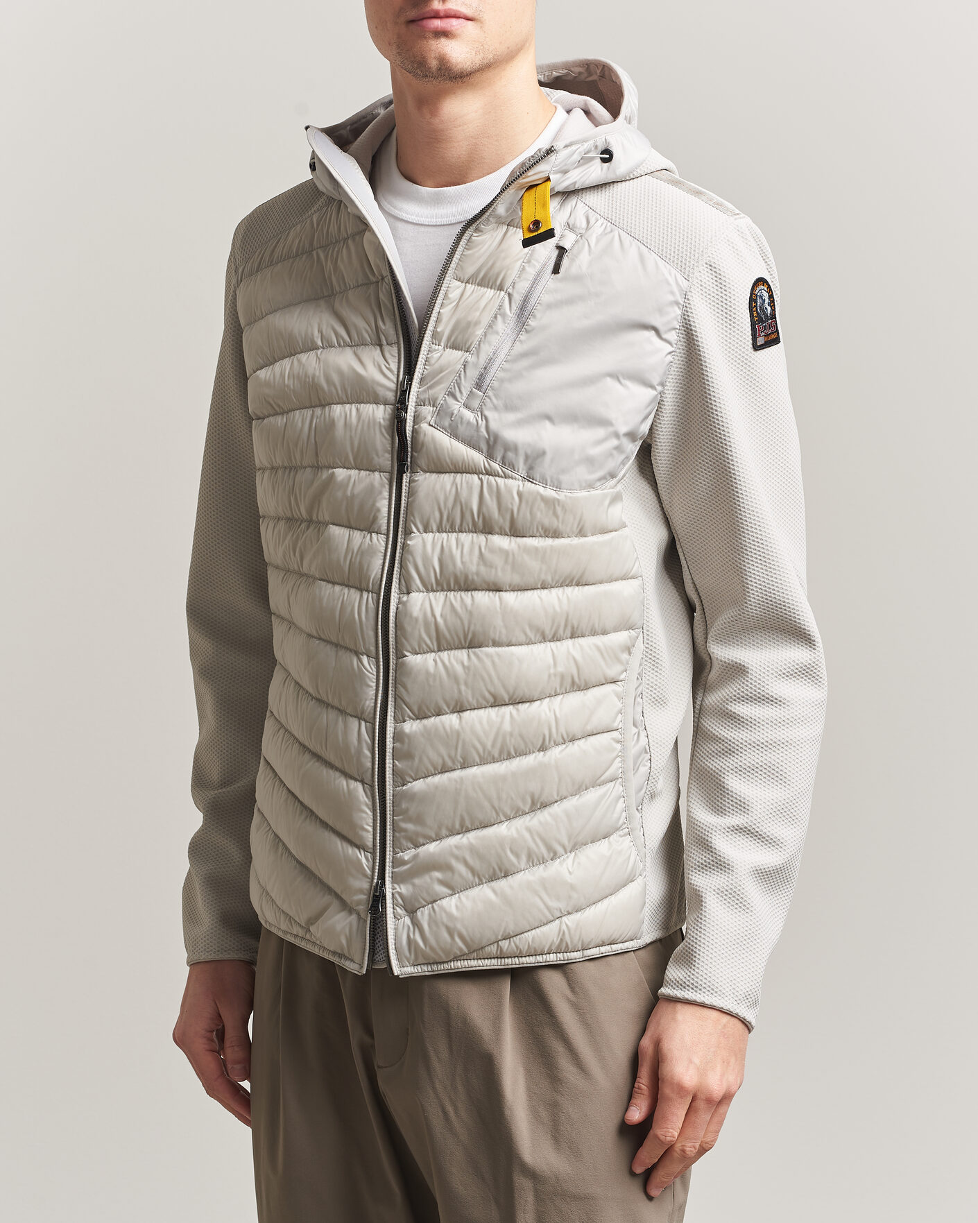 Men | Coats & Jackets | Parajumpers | Nolan Mesh Hooded Hybrid Ghiaccio